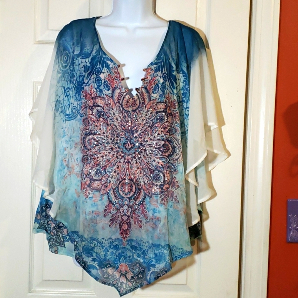 Westport 1962 Embellished Overlay W/ attached Tank Top